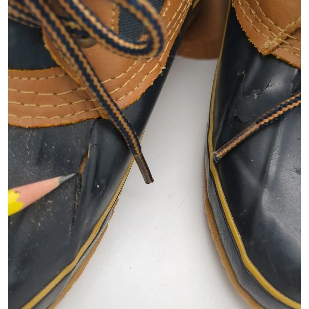 Vtg Sporto Duck Thermolite Steel Shank‎ Rain Boot Women 8 Shoes Blue Rubber Read